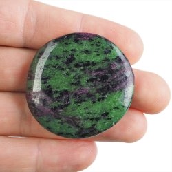 RUBIN, ZOISYT, PARGASYT - PŁASKI OTOCZAK - 43 mm - TANZANIA