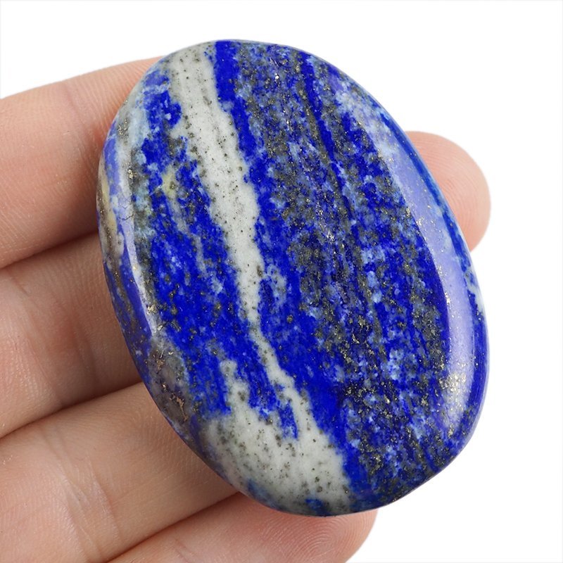 LAPIS LAZULI - PŁASKI OTOCZAK - 55 mm