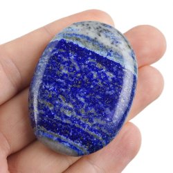 LAPIS LAZULI - PŁASKI OTOCZAK - 53 mm