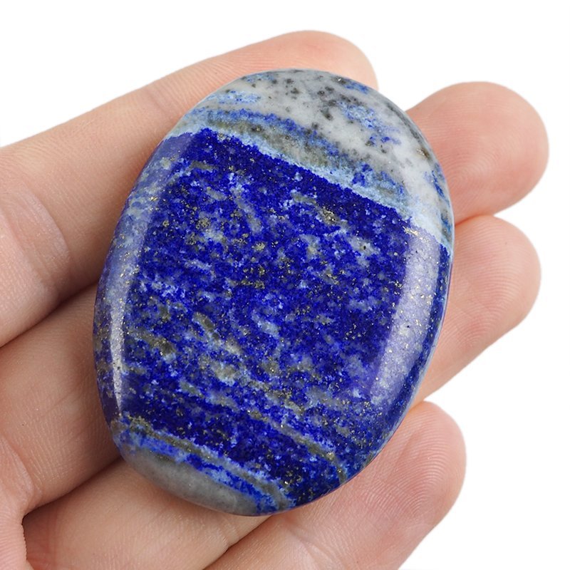 LAPIS LAZULI - PŁASKI OTOCZAK - 53 mm