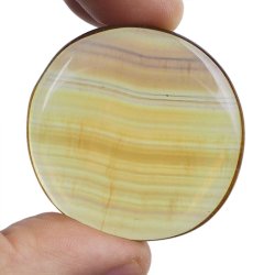 ŻÓŁTY FLUORYT - PŁASKI OTOCZAK - 41 mm