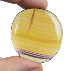 ŻÓŁTY FLUORYT - PŁASKI OTOCZAK - 42 mm