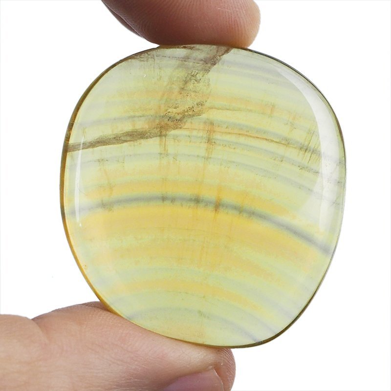 ŻÓŁTY FLUORYT - PŁASKI OTOCZAK - 43 mm