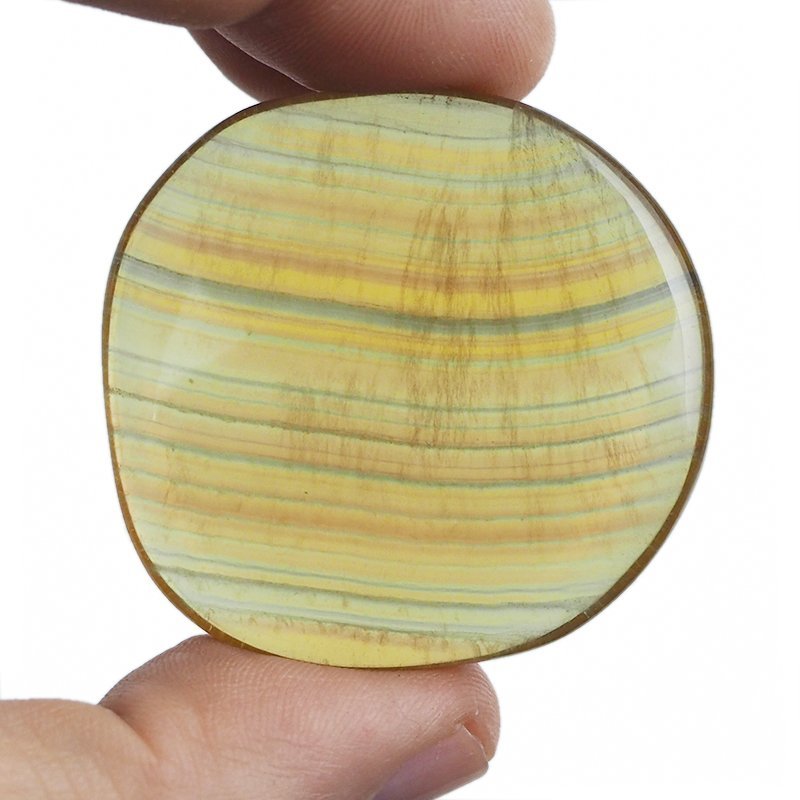 ŻÓŁTY FLUORYT - PŁASKI OTOCZAK - 43 mm