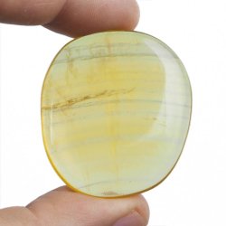 ŻÓŁTY FLUORYT - PŁASKI OTOCZAK - 41 mm