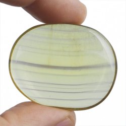ŻÓŁTY FLUORYT - PŁASKI OTOCZAK - 40 mm