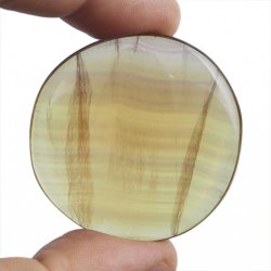 ŻÓŁTY FLUORYT - PŁASKI OTOCZAK - 42 mm