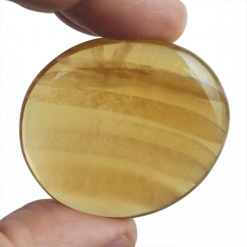 ŻÓŁTY FLUORYT - PŁASKI OTOCZAK - 41 mm