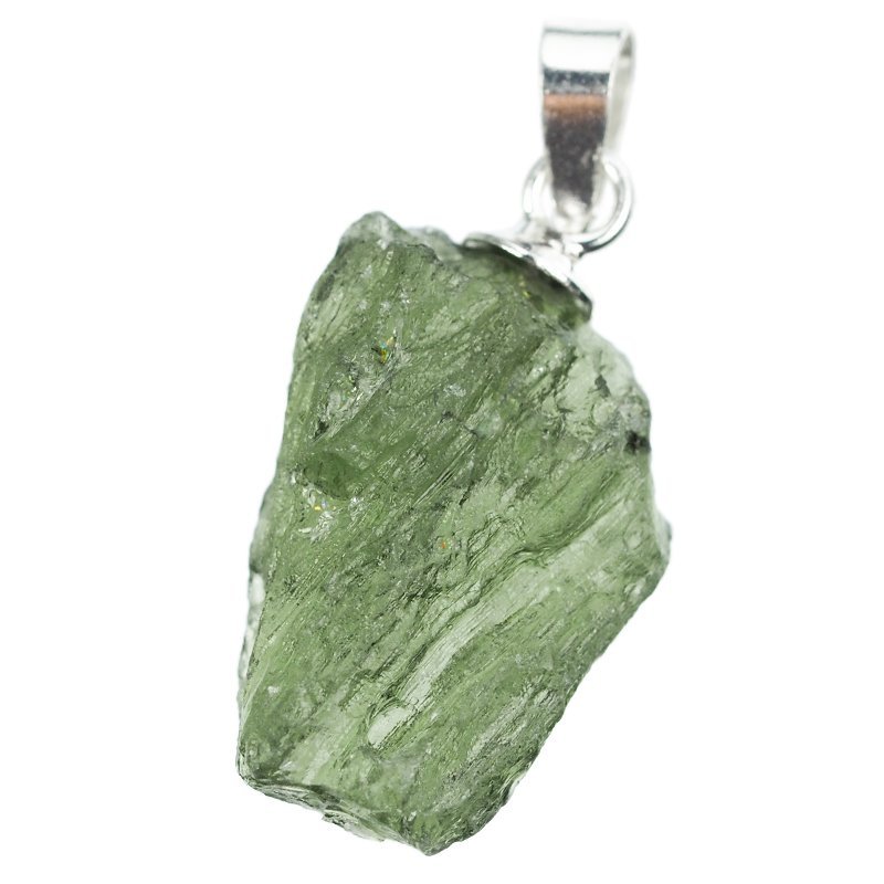 MOŁDAWIT - TEKTYT - WISIOREK Z NATURALNYM KAMIENIEM - 23 mm - CZECHY