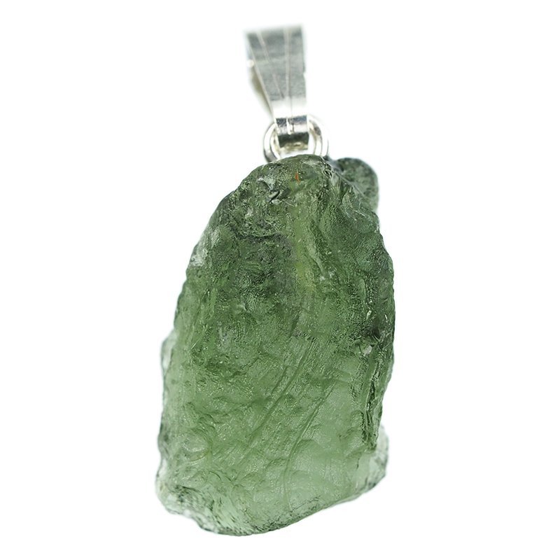 MOŁDAWIT - TEKTYT - WISIOREK Z NATURALNYM KAMIENIEM - 23 mm - CZECHY