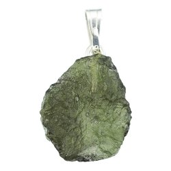 MOŁDAWIT - TEKTYT - WISIOREK Z NATURALNYM KAMIENIEM - 25 mm - CZECHY