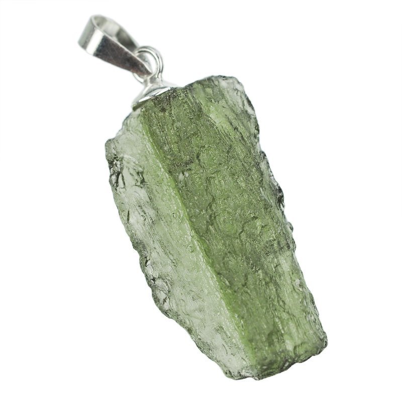 MOŁDAWIT - TEKTYT - WISIOREK Z NATURALNYM KAMIENIEM - 31 mm - CZECHY