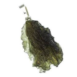 MOŁDAWIT - TEKTYT - WISIOREK Z NATURALNYM KAMIENIEM - 31 mm - CZECHY