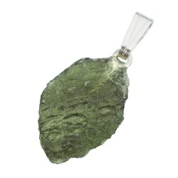 MOŁDAWIT - TEKTYT - WISIOREK Z NATURALNYM KAMIENIEM - 24 mm - CZECHY