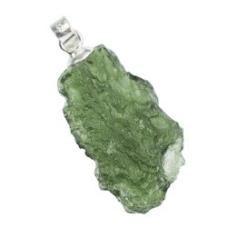 MOŁDAWIT - TEKTYT - WISIOREK Z NATURALNYM KAMIENIEM - 29 mm - CZECHY