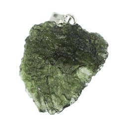 MOŁDAWIT - TEKTYT - WISIOREK Z NATURALNYM KAMIENIEM - 27 mm - CZECHY