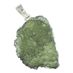 MOŁDAWIT - TEKTYT - WISIOREK Z NATURALNYM KAMIENIEM - 29 mm - CZECHY