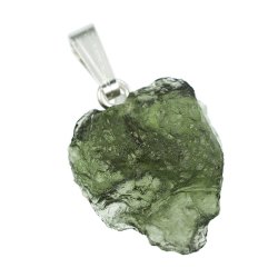 MOŁDAWIT - TEKTYT - WISIOREK Z NATURALNYM KAMIENIEM - 23 mm - CZECHY