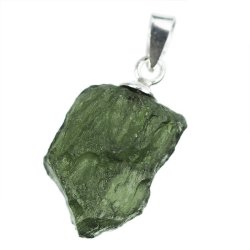 MOŁDAWIT - TEKTYT - WISIOREK Z NATURALNYM KAMIENIEM - 23 mm - CZECHY