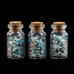 LARIMAR - BUTELECZKA Z KAMYKAMI