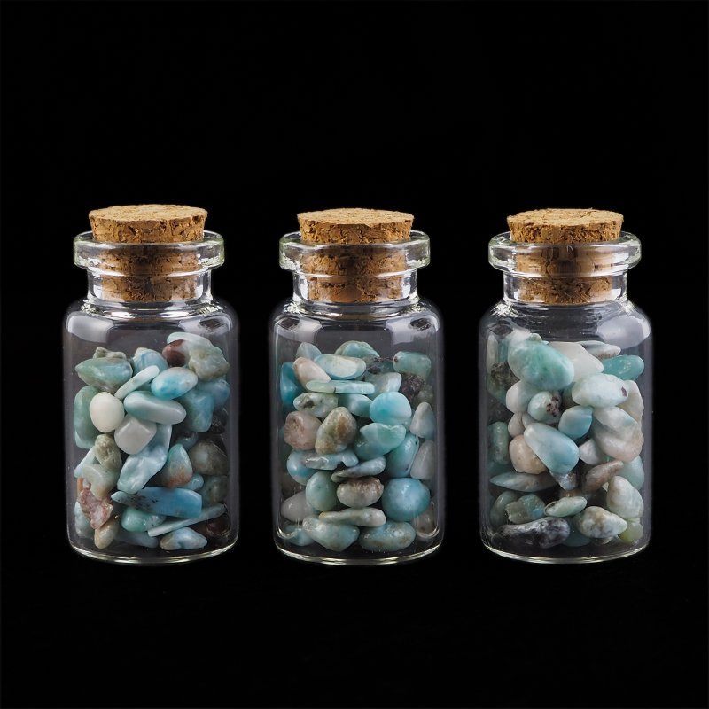 LARIMAR - BUTELECZKA Z KAMYKAMI