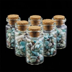 LARIMAR - BUTELECZKA Z KAMYKAMI