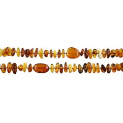 BURSZTYN - NASZYJNIK Z NATURALNYCH KAMIENI - 142 cm