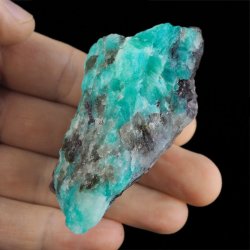 AMAZONIT, KWARC DYMNY, MIKA - BRYŁKA - 72 mm - MADAGASKAR