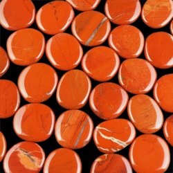 JASPIS CZERWONY - PŁASKI OTOCZAK - 45-50 mm