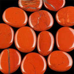 JASPIS CZERWONY - PŁASKI OTOCZAK - 30-35 mm