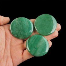 AWENTURYN SZMARAGDOWY - PŁASKI OTOCZAK - 50-55 mm