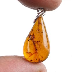 BURSZTYN - WISIOREK Z NATURALNYM KAMIENIEM - 30 mm