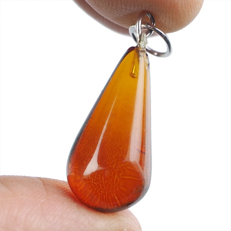 BURSZTYN - WISIOREK Z NATURALNYM KAMIENIEM - 33 mm