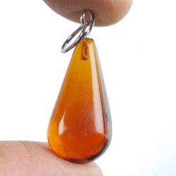 BURSZTYN - WISIOREK Z NATURALNYM KAMIENIEM - 33 mm