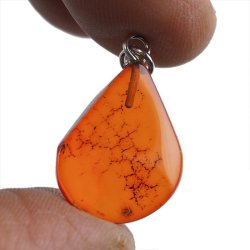BURSZTYN - WISIOREK Z NATURALNYM KAMIENIEM - 26 mm