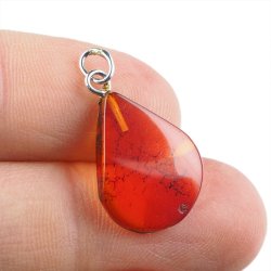 BURSZTYN - WISIOREK Z NATURALNYM KAMIENIEM - 26 mm