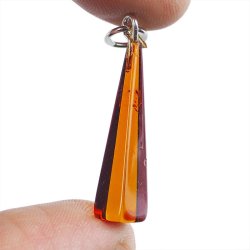 BURSZTYN - WISIOREK Z NATURALNYM KAMIENIEM - 37 mm