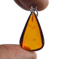 BURSZTYN - WISIOREK Z NATURALNYM KAMIENIEM - 33 mm