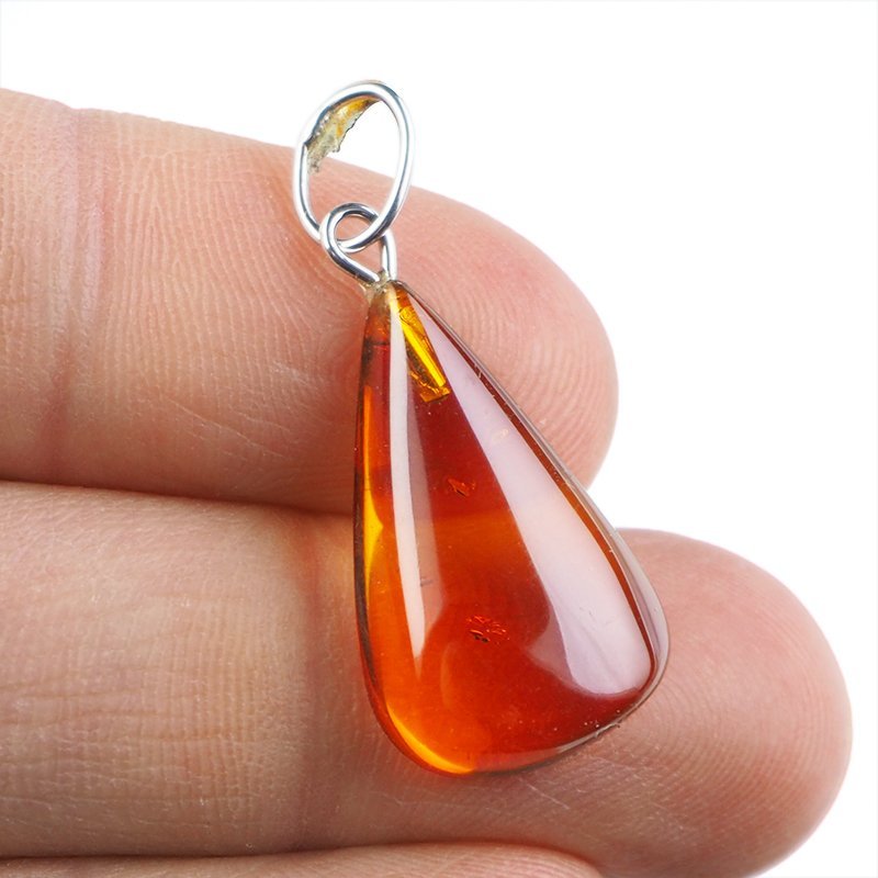 BURSZTYN - WISIOREK Z NATURALNYM KAMIENIEM - 33 mm