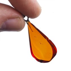 BURSZTYN - WISIOREK Z NATURALNYM KAMIENIEM - 40 mm