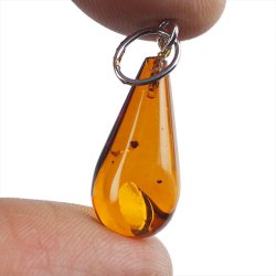 BURSZTYN - WISIOREK Z NATURALNYM KAMIENIEM - 31 mm