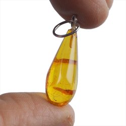 BURSZTYN - WISIOREK Z NATURALNYM KAMIENIEM - 33 mm