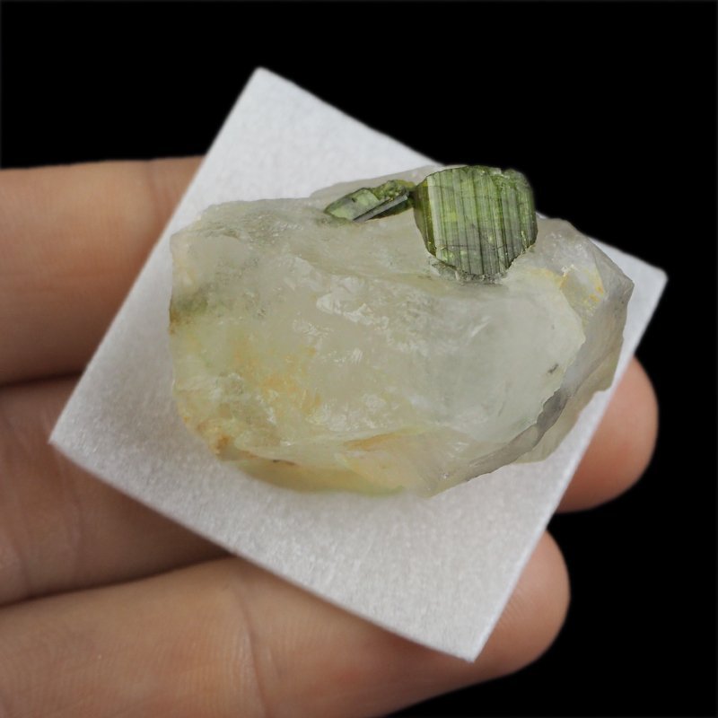 ZIELONY TURMALIN WERDELIT, KRYSZTAŁ GÓRSKI - 37 mm - BRAZYLIA