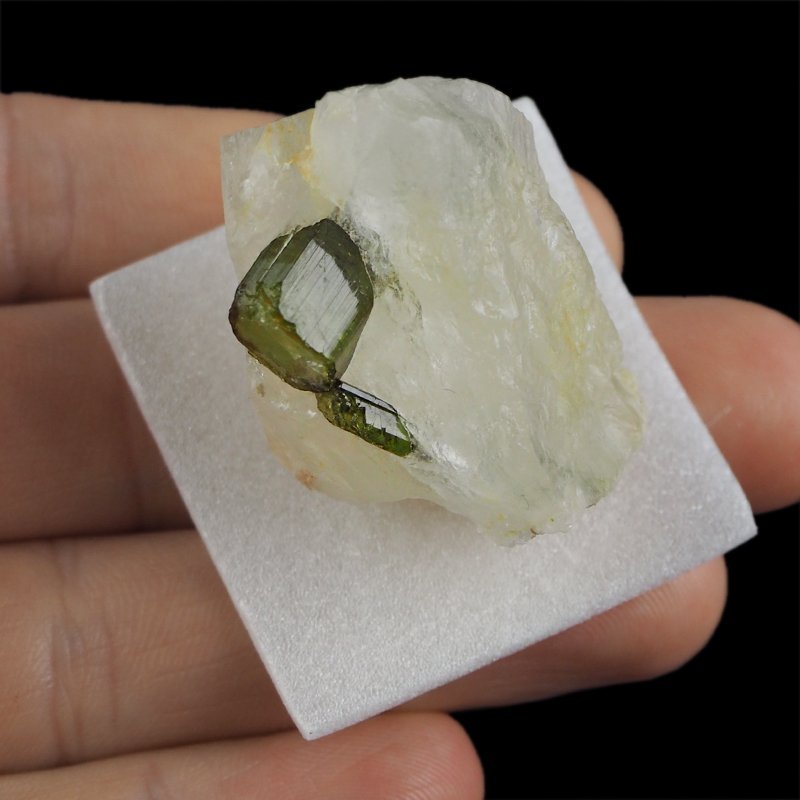 ZIELONY TURMALIN WERDELIT, KRYSZTAŁ GÓRSKI - 37 mm - BRAZYLIA