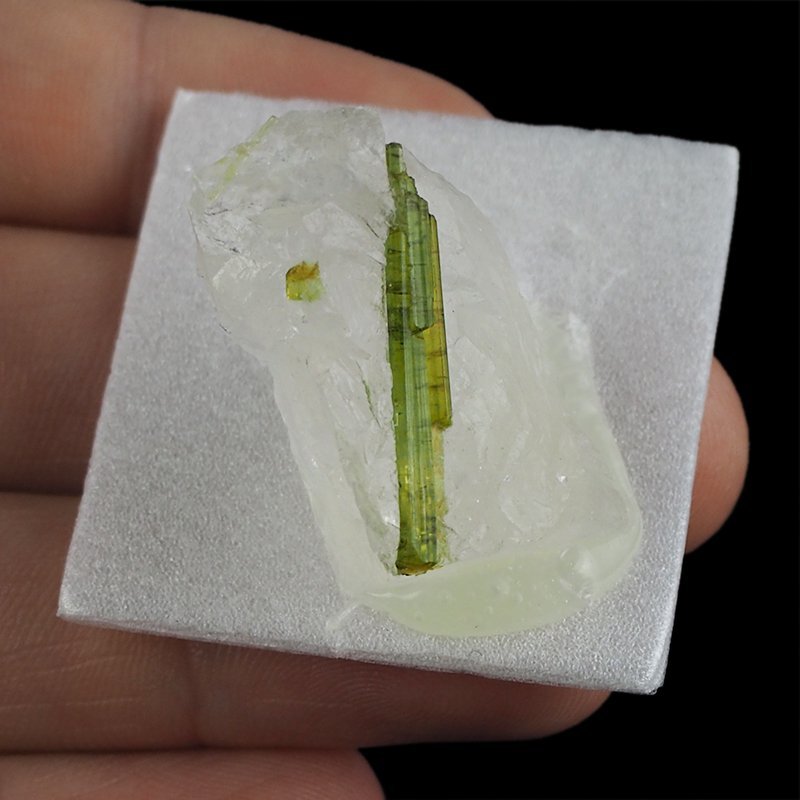 ZIELONY TURMALIN WERDELIT, KRYSZTAŁ GÓRSKI - 34 mm - BRAZYLIA