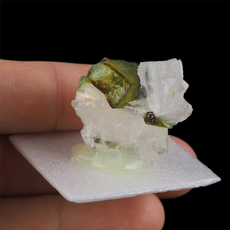 ZIELONY TURMALIN WERDELIT, KRYSZTAŁ GÓRSKI - 33 mm - BRAZYLIA