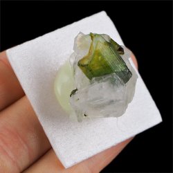 ZIELONY TURMALIN WERDELIT, KRYSZTAŁ GÓRSKI - 33 mm - BRAZYLIA