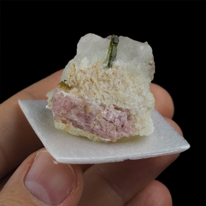 ZIELONY TURMALIN WERDELIT, TURMALIN ARBUZOWY, KRYSZTAŁ GÓRSKI - 34 mm - BRAZYLIA