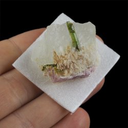 ZIELONY TURMALIN WERDELIT, TURMALIN ARBUZOWY, KRYSZTAŁ GÓRSKI - 34 mm - BRAZYLIA