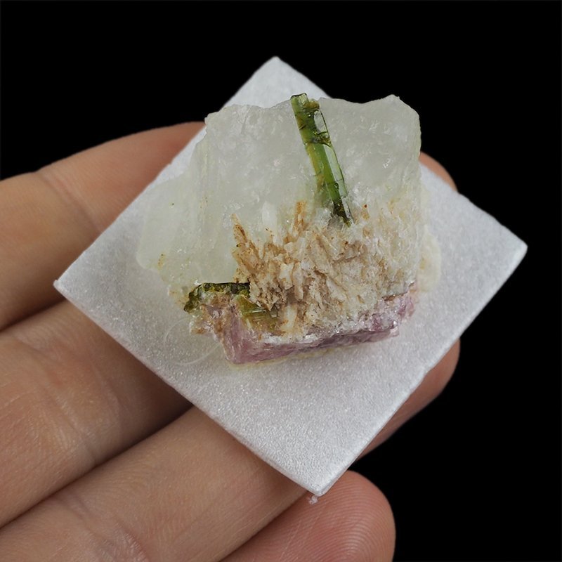 ZIELONY TURMALIN WERDELIT, TURMALIN ARBUZOWY, KRYSZTAŁ GÓRSKI - 34 mm - BRAZYLIA